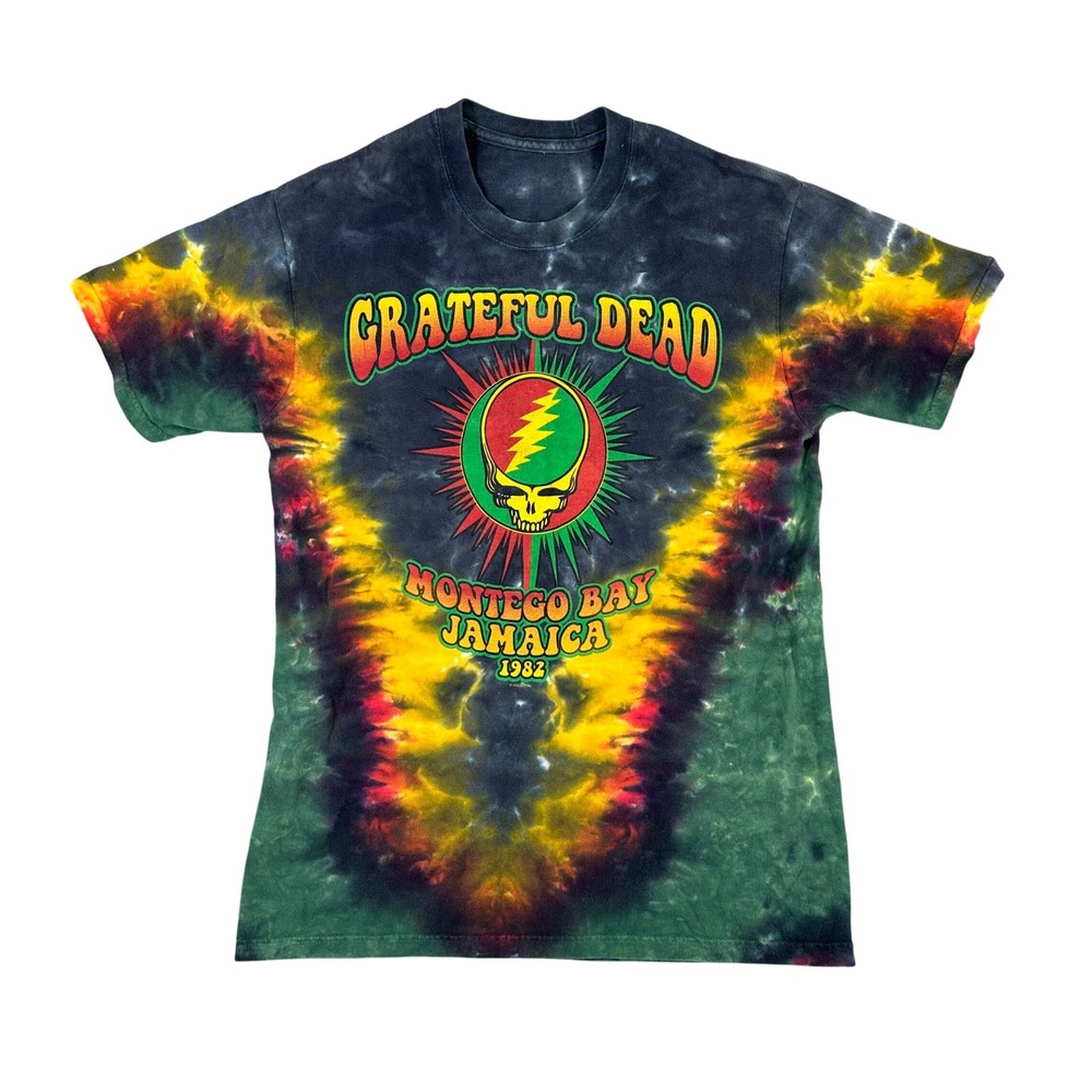 Grateful Dead Montego Bay Jamaica 1982 Tie Dye Graphic T-Shirt Mens Medium